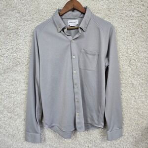 Ministry of‎ Supply Apollo Shirt Mens Large Grey Performance Knit Techwear